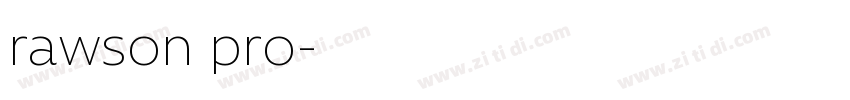 rawson pro字体转换